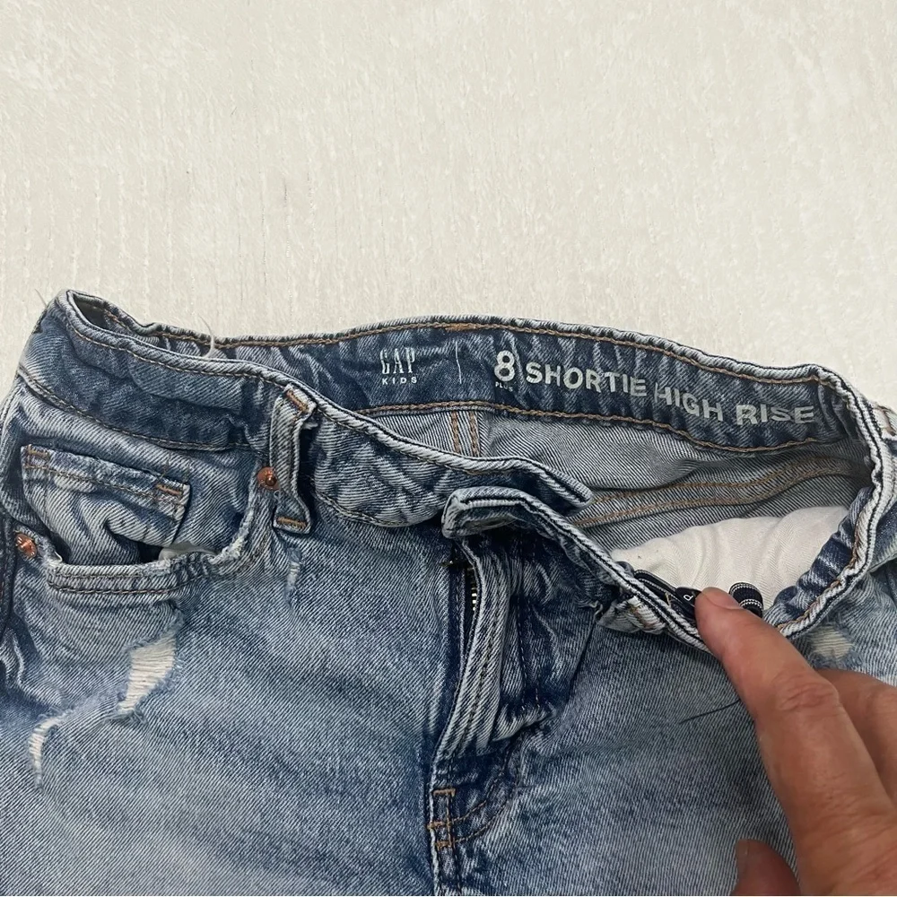 GAP Kids Distressed Denim Shorts - Blue